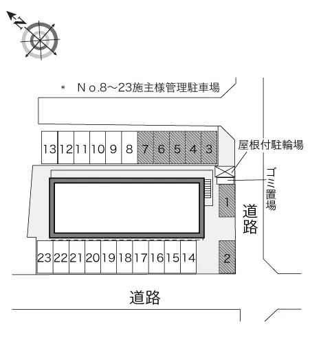 ★手数料０円★鶴ヶ島市脚折 月極駐車場